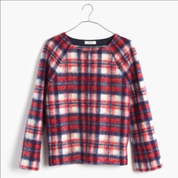 COPY - COPY - COPY - Madewell red tartan plaid boxy shap… - Picture 4 of 7